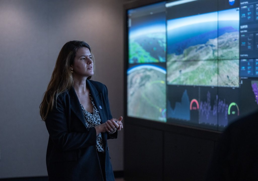 NASA Leader Casey Swails Learns About Wildfire Work at NASA Ames